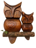 Wooden Owl Hanging Wall Decoration