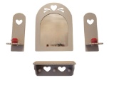 (2) Matching Wall Candle Holders, Mirror, and