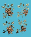 (4) Vintage Dogwood Blossoms by American Accents