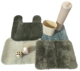 Assorted Bath Accessories and (4) Rugs