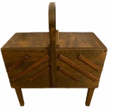 Wooden Expanding Sewing Box