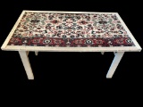 Wooden Table with Carpet Top—36” x 20 1/2”, 19”