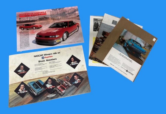 (3) Vintage Car Magazine Ads With Dustcovers and