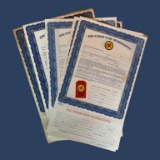 (15) Chevrolet OK Used Car Warranty Certificates--