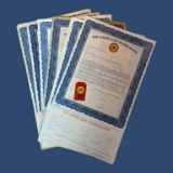 (15) Chevrolet OK Used Car Warranty Certificates--