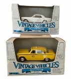 (2) Ertl Vintage Die-Cast Cars:  1959 Checker Cab