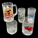 (5) Vintage Indy 500, Racing, and Car Glasses,