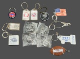 Assorted Vintage Keychains, Including Buick,