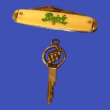 Vintage Buick Pocket Knife and Key