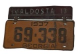 1937 Georgia License Plate