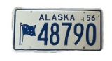 1956 Alaska License Plate
