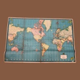 Vintage Hammond’s International Map of the World