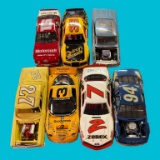 (7)  Assembled Model NASCAR Cars from Kits