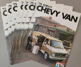 (9) 1975 Chevrolet Van Brochures