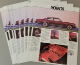 (8) 1975 Chevrolet Nova Brochures