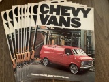 (9) 1977 Chevy Vans Brochures