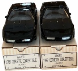 (2) Ertl 1989 Black Corvette Convertible Promo