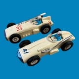 (2) Vintage Marx Indy Slot Cars-Some parts loose