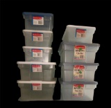 (9) Assorted Rubbermaid Storage Boxes with Lids