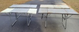 (4) Metal folding Tables