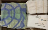 (2) Beach towels, Assorted Kitchen and Hand Towels