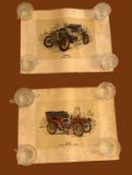 (2) Vintage Car Prints—19.5