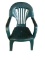 (12) Green Plastic Chairs