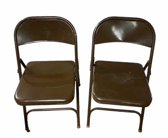 (2) Metal Folding Chairs