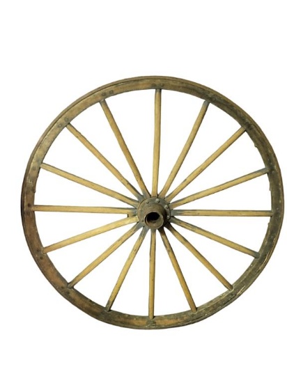 Wooden Wagon Wheel 38" Dia