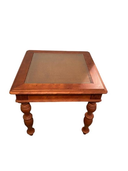 End Table with Glass Top Insert--26 1/2" Square,
