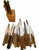 Assorted Wooden Handled Knives