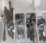 Assorted Stainless Flatware with Plastic Tray