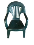 (12) Green Plastic Chairs