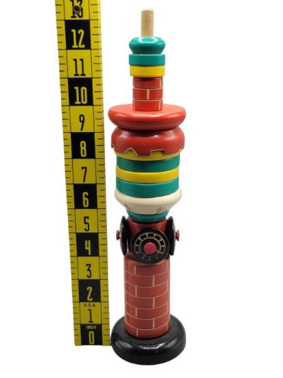 Mid-Century Modern Russian Wooden Stacking Toy