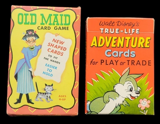 (2) Vintage Card Games-Old Maid, Unopened, and