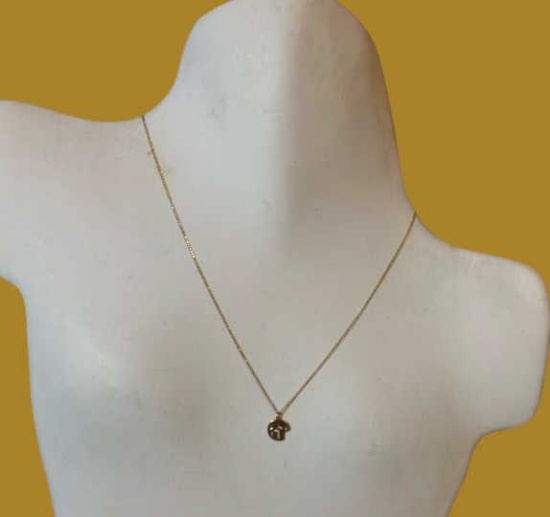 14 Kt Yellow Gold 15" Chain with "BSP" Pendant--