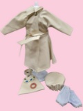 Vintage Barbie-Size Trench Coat, Purse & Hat, etc