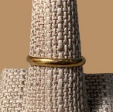 14 Kt Yellow Gold Wedding Band marked 