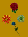 (4) Vintage Flower Pins