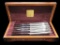 Set of (6) Stainless Steel Steak Knives in Wooden