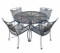 Meadowcraft Round Outdoor Iron Table & (4) Chairs