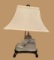 Celadon Figural Table Lamp