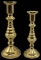 (2) Brass Candle Holders--12