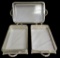(3) Silverplate Casserole Dish Holders w/2 Pyrex