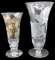 (2) Crystal Vases,  11 5/8