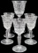 (5) Stems of Hand Cut Crystal (Cordials), (1)