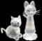 (2) Swarovski Crystal Cats 2