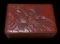 Red Hand-Carved Lacquer Ware Covered Box--13