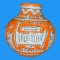 Midcentury Italian Orange Ceramic Vase by