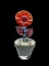 Furnace Hand Blown Flower and Flower Pot,